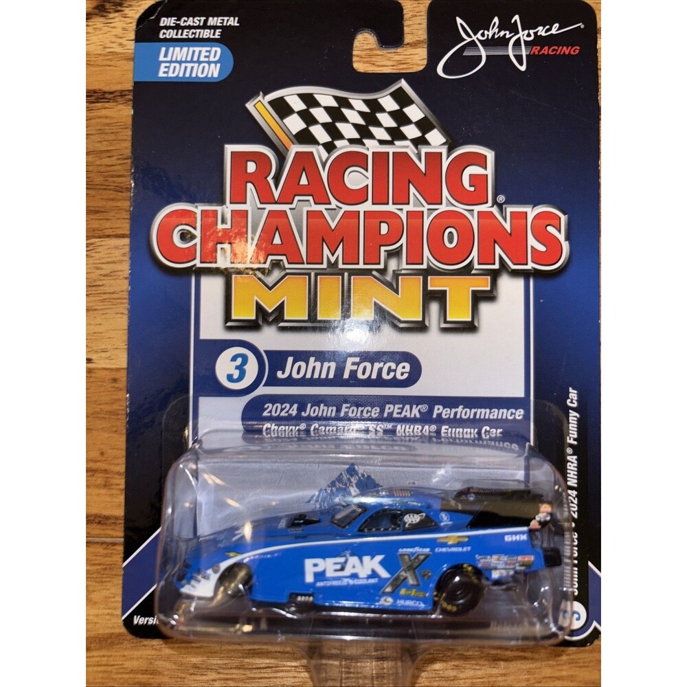 Racing Champions Mint 2025 Blue 2024 John Force Chevy Camaro SS NHRA Funny Car